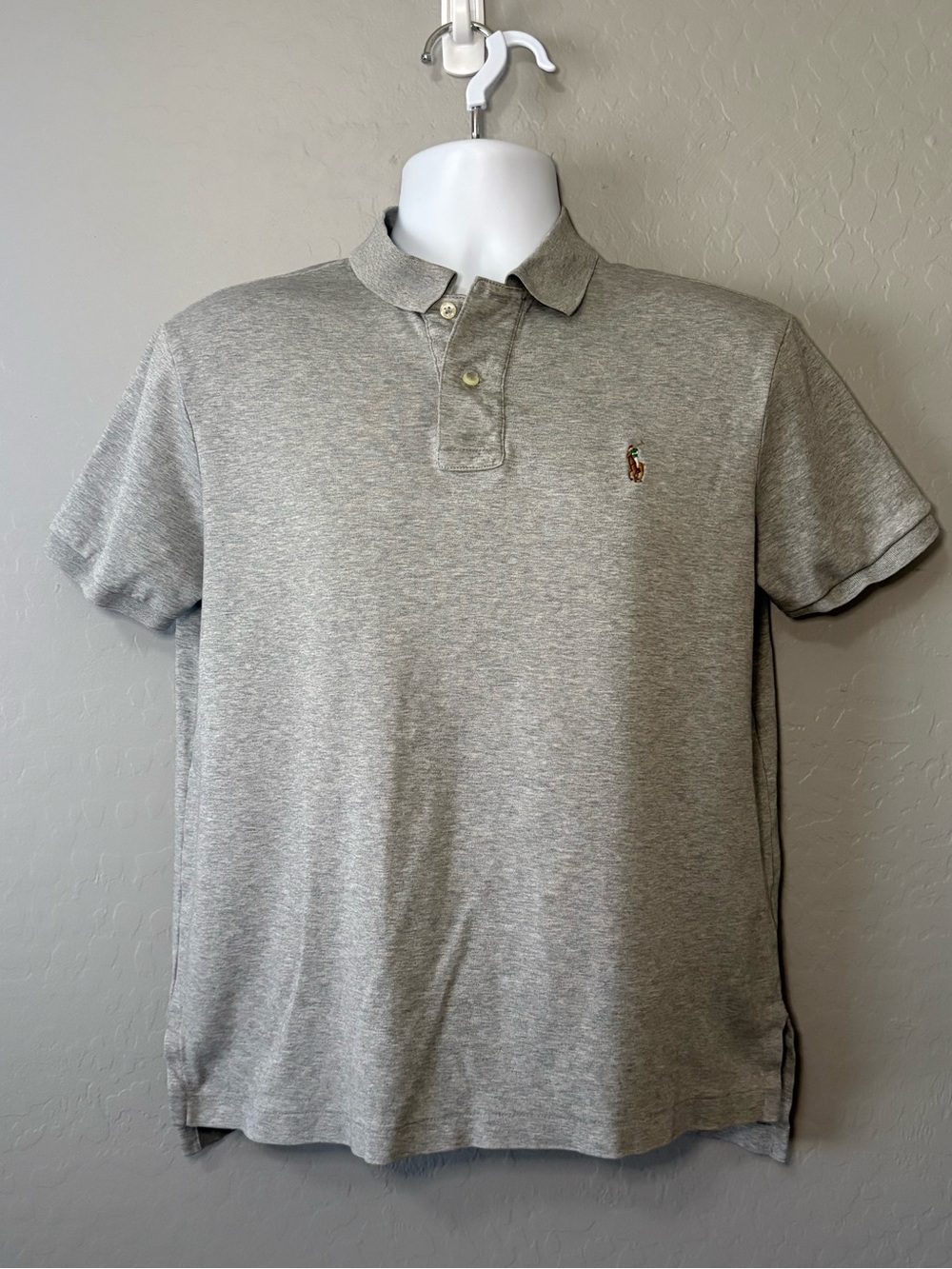 Polo by Ralph Lauren Heather Gray Men's Short-Sleeve Polo